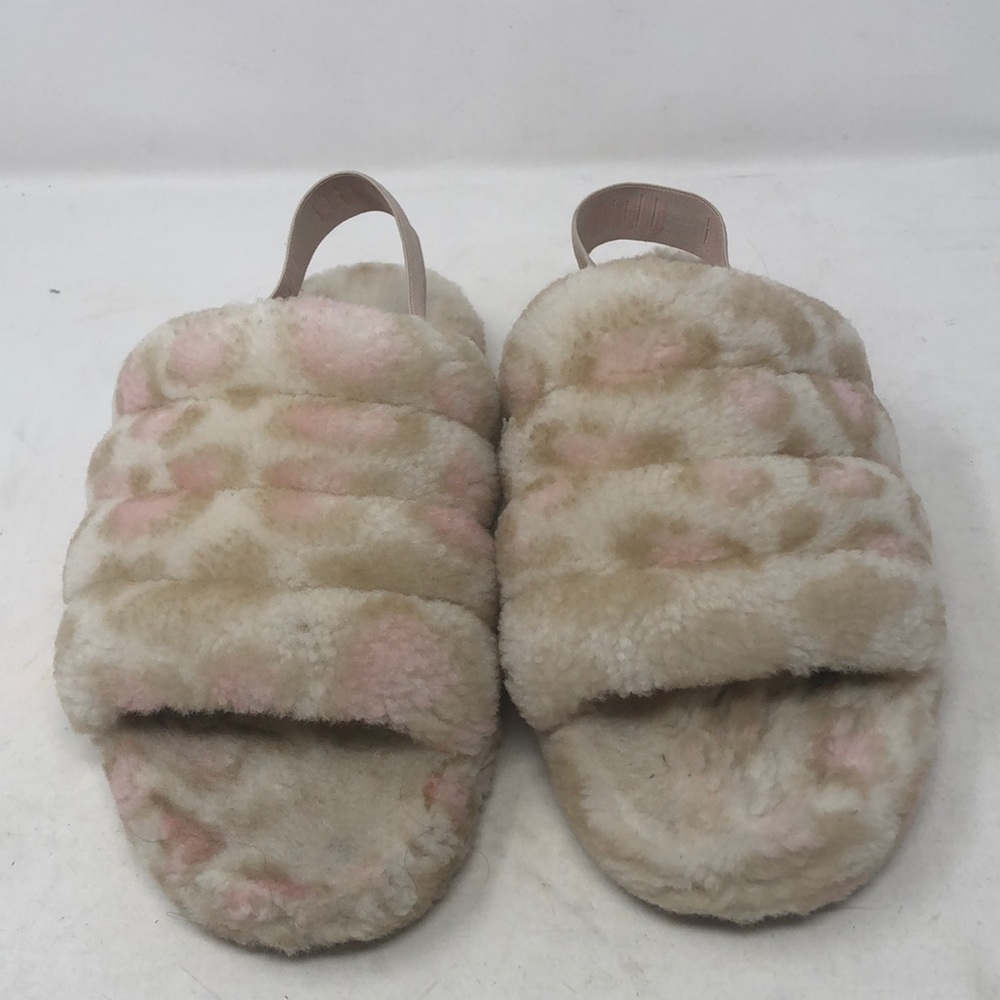 UGG Fluff Oh Yeah  Pink Panther Slides Sheepskin Slippers Slides